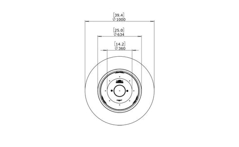 Ecosmart Fire Ark 40 Fire Pit Table - Natural Finish / Black Burner - ESF.O.ARK.40.NA.B